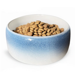 Unique Non-Slip Ceramic Dog Bowls - Porcelain - Blue/White - 2 Sizes Thumbnail
