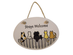 Ceramic Plaque - Strays Welcome Thumbnail