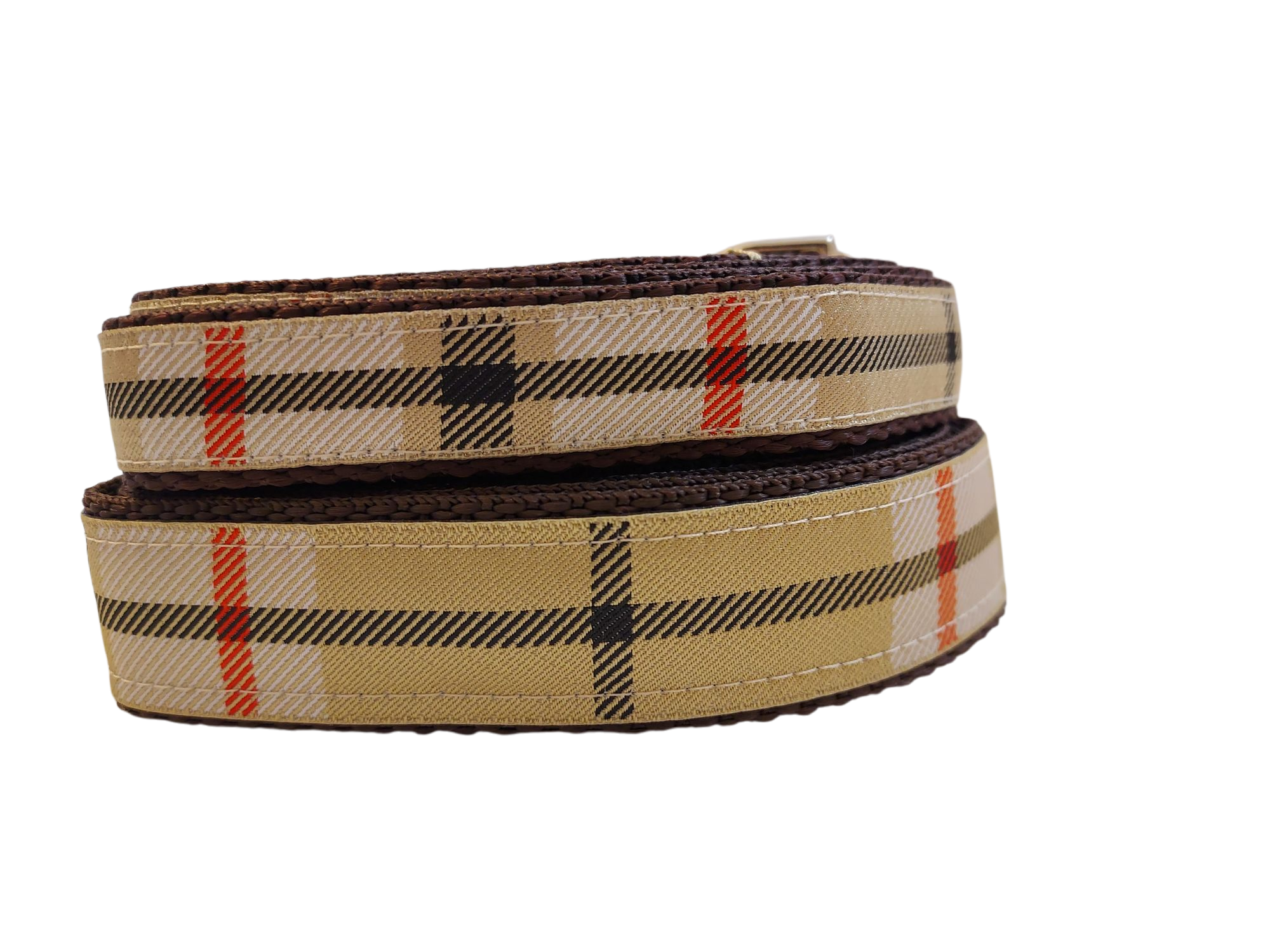 1” x 5ft  Ribbon Dog Leash – Windsor Plaid