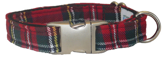 1” Ribbon Dog Collar – Scottish Tartan