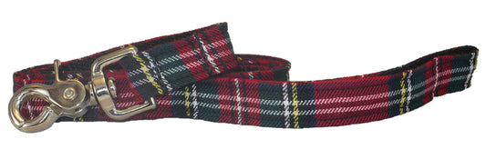 3/4” x 5ft Ribbon Dog Leash – Scottish Red Tartan