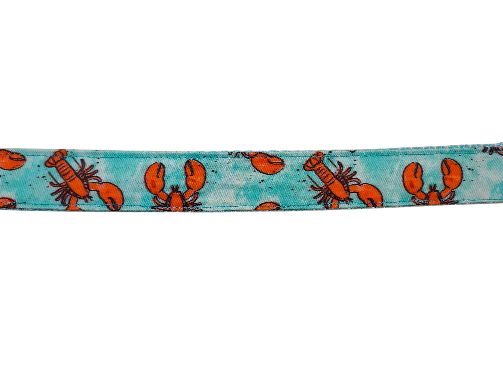 Ribbon Dog Collar – Aqua Lobster