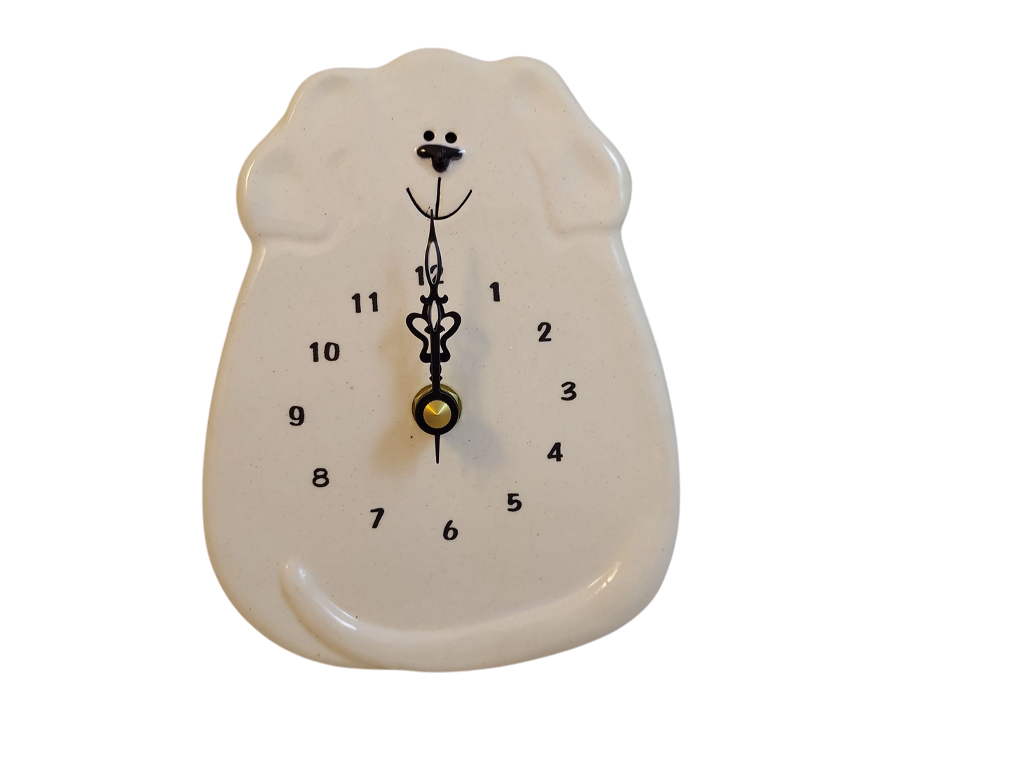 Dog Clock – Solid White