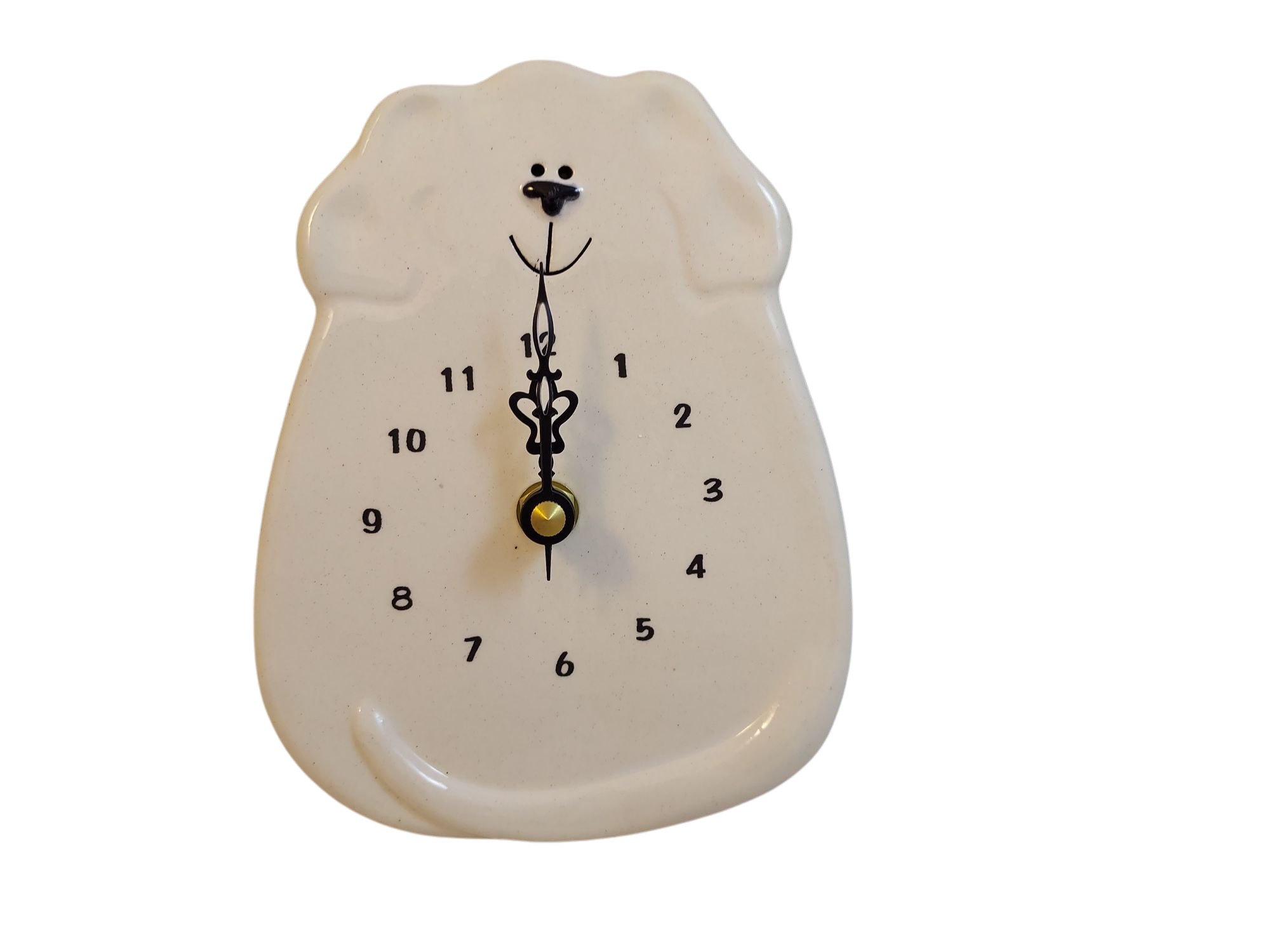 Dog Clock – Solid White