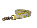 3/4” x 5ft Ribbon Dog Leash – Daisies, Yellow Thumbnail