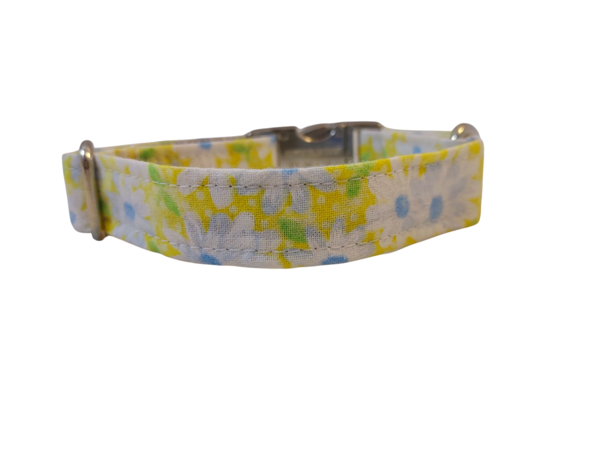 1” Ribbon Dog Collar – Daisy, Yellow