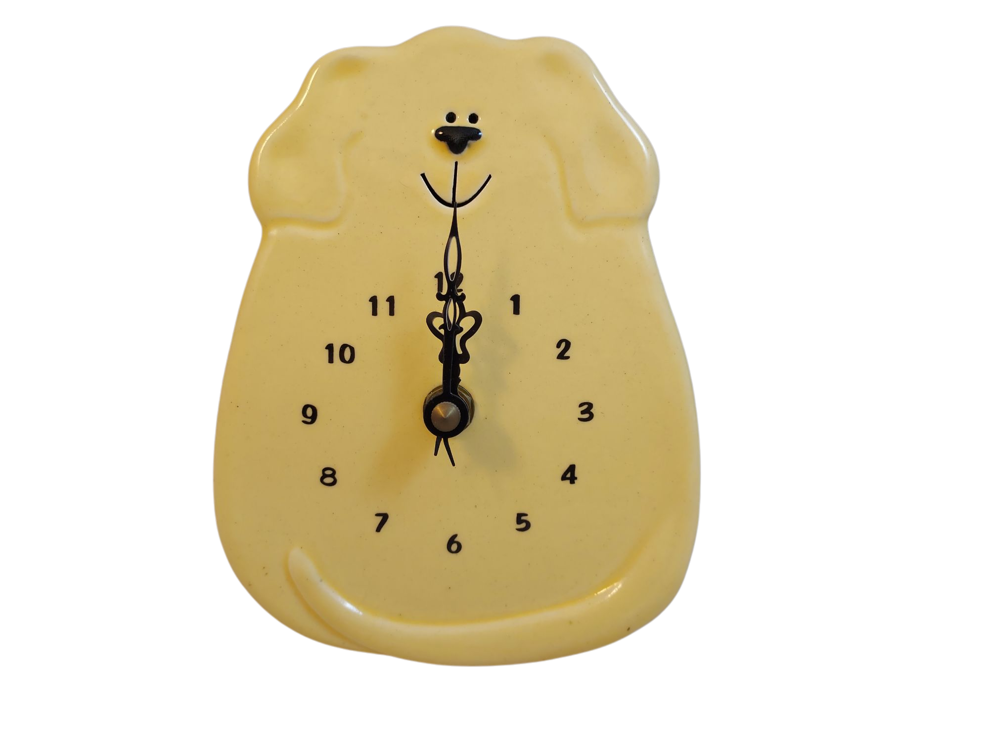 Dog Clock – Solid Yellow