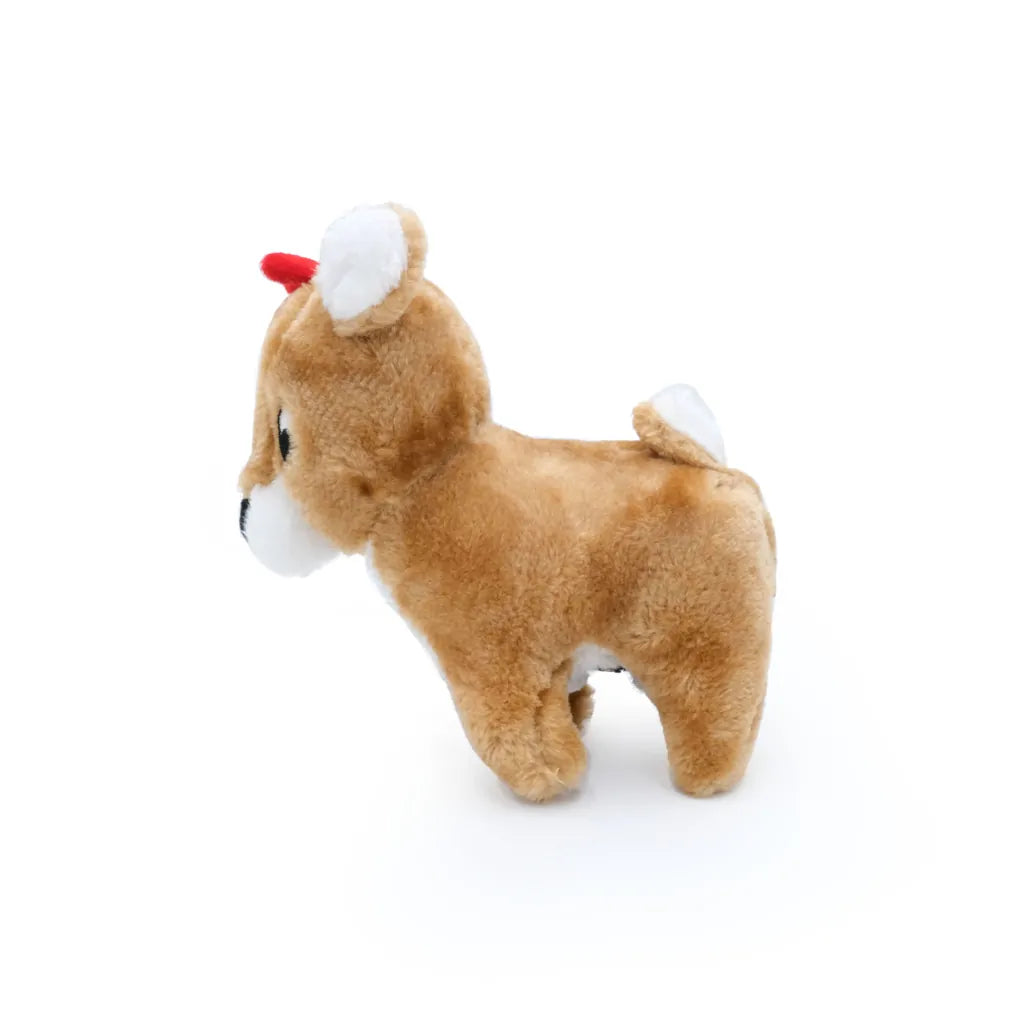Stuffed Dog Toy - Holiday Reindeer