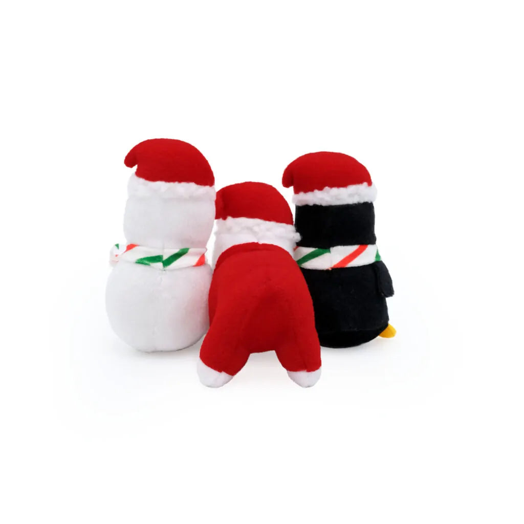 Stuffed Dog Toy - Holiday Miniz - 3 Pack