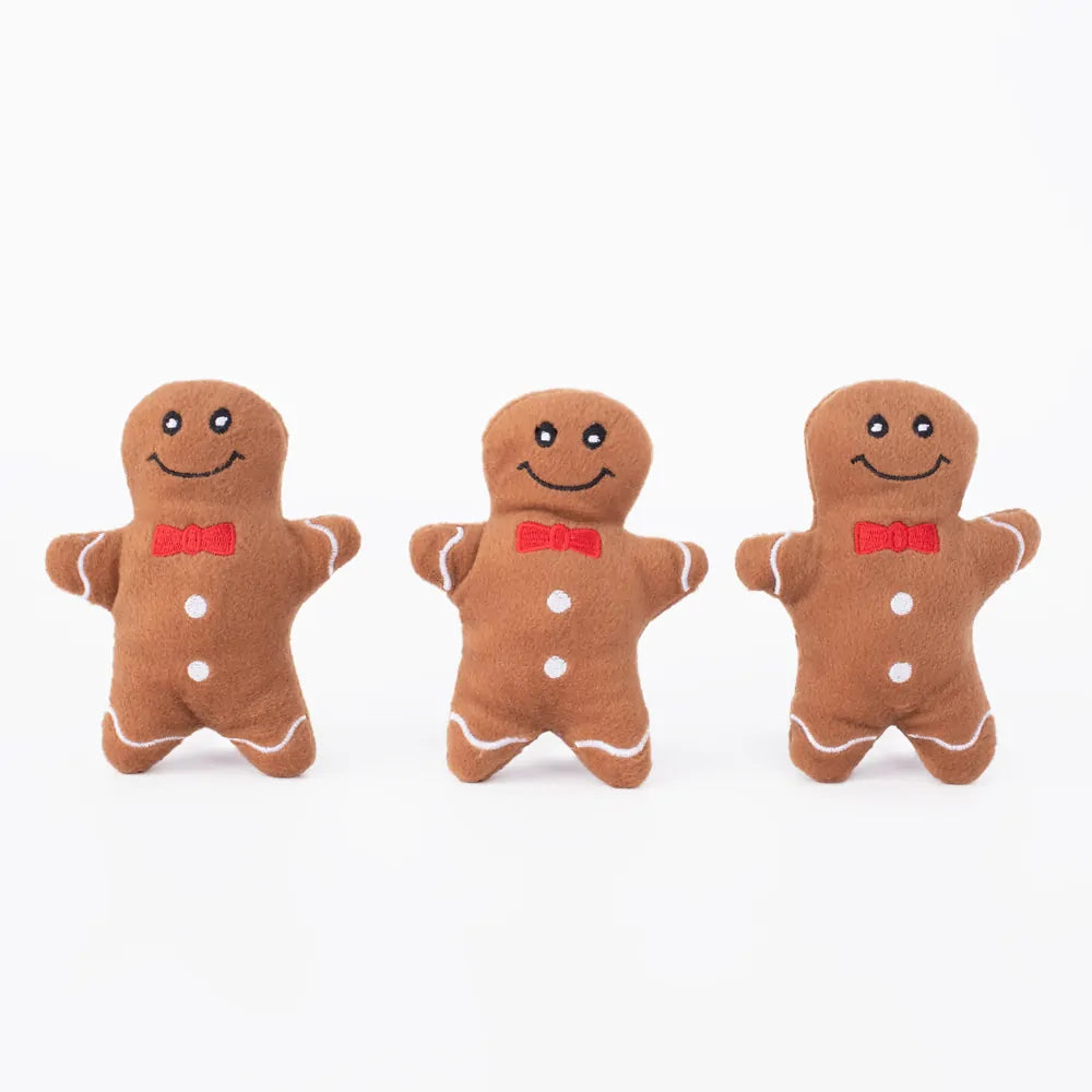 Stuffed Dog Toy - Mini Gingerbread Man