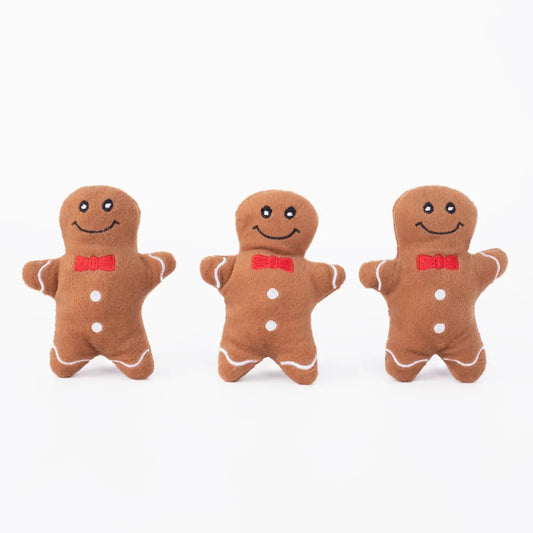 Stuffed Dog Toy - Mini Gingerbread Man