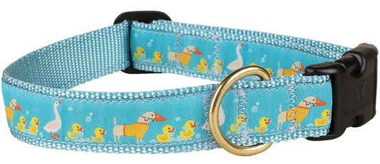 1” Ribbon Dog Collar – Duck Duck Goose