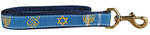 1” x 6ft Ribbon Dog Leash – Hanukkah Thumbnail