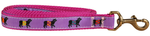 1” x 6ft Ribbon Dog Leash – Beltie, Purple Thumbnail