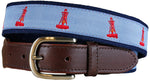 Leather Tab and Ribbon Belt - Bell Buoy Thumbnail