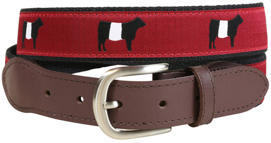 Leather Tab and Ribbon Belt - Belted Galloway