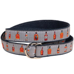 Leather Tab and Ribbon Belt - Bourbon & Whiskey Thumbnail