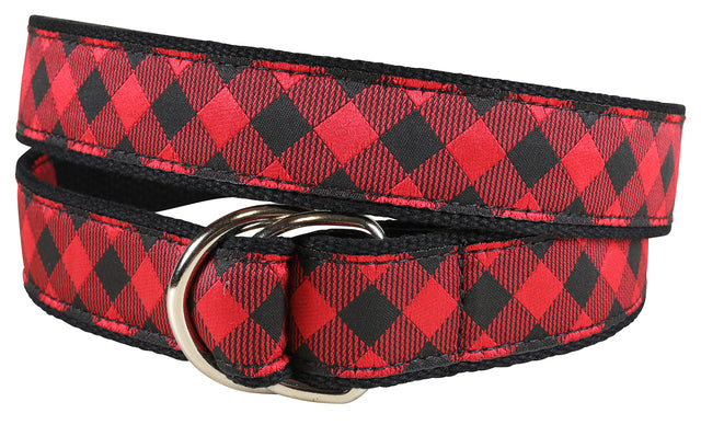 D-Ring Belt - Buffalo Plaid, Red