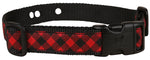 1” Underground Fence Dog Collar - Buffalo Plaid, Red Thumbnail