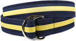 D-Ring Belt - Classic Stripe, Yellow & Navy Blue Thumbnail