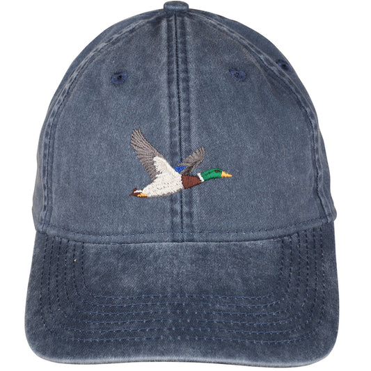 Baseball Hat – Mallard Duck on Washed Navy
