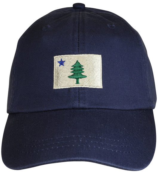 Baseball Hat – 1820/1901 Maine Flag on Navy