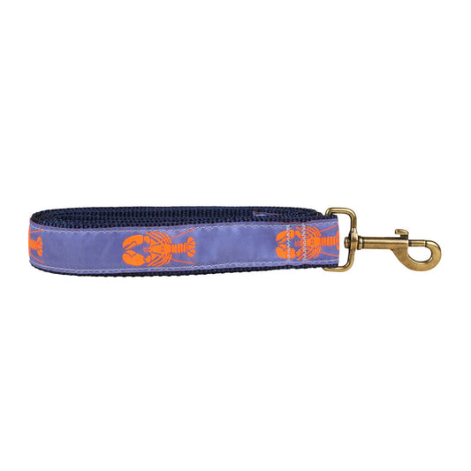 1.25” x 6ft Ribbon Dog Leash – Lobster, Periwinkle
