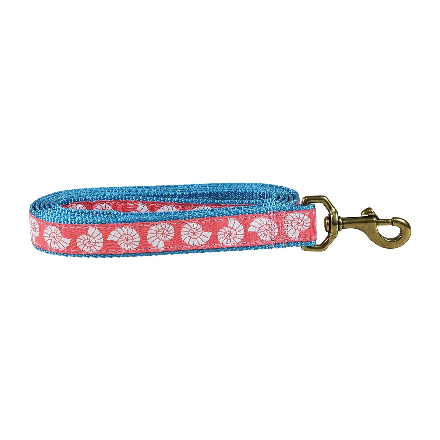 1” x 6ft Ribbon Dog Leash – Seashells