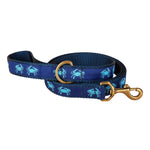 1.25” x 6ft Ribbon Dog Leash – Crabs, Blue on Navy Blue Thumbnail