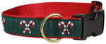 1.25” Ribbon Dog Collar – Candy Canes Thumbnail