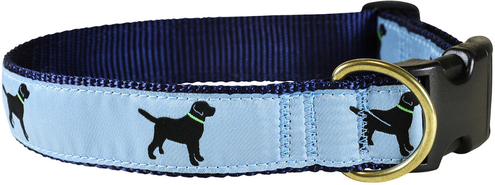 1.25” Ribbon Dog Collar – Labrador Retriever,  Blue