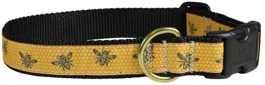1” Ribbon Dog Collar – Honey Bees
