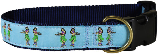 1.25” Ribbon Dog Collar – Hula Girls