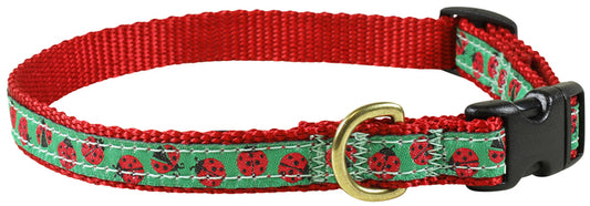 5/8” Ribbon Dog Collar – Ladybugs