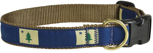 1” Ribbon Dog Collar – 1820/1901 Maine Flag