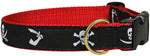 1.25” Ribbon Dog Collar – Pirate,  Black Thumbnail