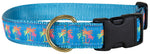 1” Ribbon Dog Collar – Neon Palms Thumbnail