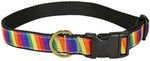 1” Ribbon Dog Collar – Rainbow Thumbnail