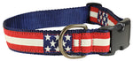 1.25” Ribbon Dog Collar – Retro US Flags Thumbnail