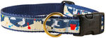 1” Ribbon Dog Collar – Seagulls / Sandcastles Thumbnail