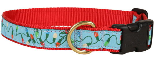 1” Ribbon Dog Collar – Xmas Lights