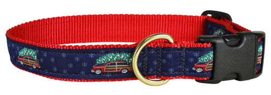 1” Ribbon Dog Collar – Woodie & Tree