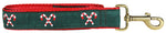 1.25” x 6ft Ribbon Dog Leash – Candy Canes Thumbnail