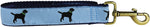 1.25” x 6ft Ribbon Dog Leash – Labradors, Blue Thumbnail