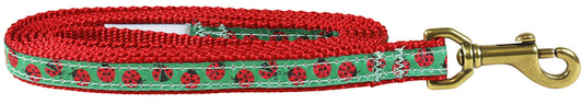 5/8” x 6ft Ribbon Dog Leash – Lady Bugs
