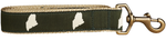 1.25” x 6ft Ribbon Dog Leash – Maine Silhouette Thumbnail