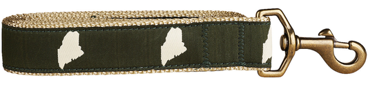 1.25” x 6ft Ribbon Dog Leash – Maine Silhouette