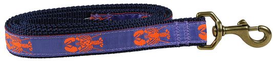 1” x 6ft Ribbon Dog Leash – Lobster, Periwinkle