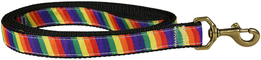 1” x 6ft Ribbon Dog Leash – Rainbow