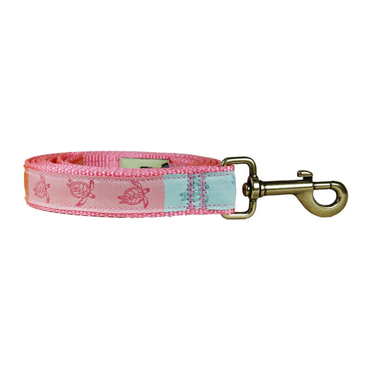 1” x 6ft Ribbon Dog Leash – Sea Turtles